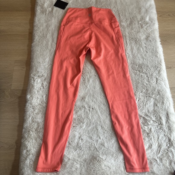 NWTG Senita Athletics Small Orange Capris Workout Fish Net Leggings Size L - Picture 6 of 8